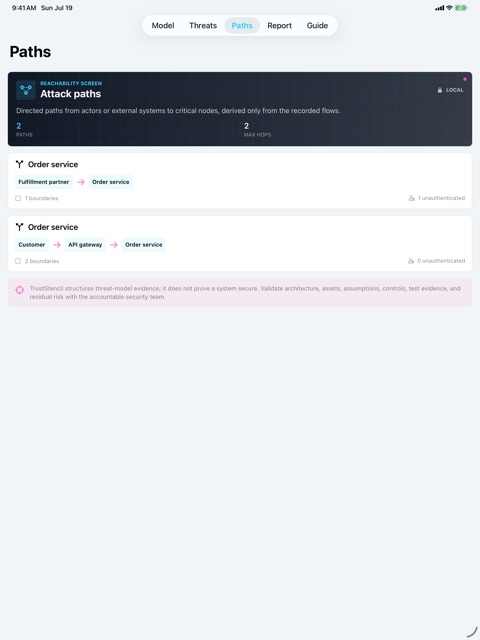 TrustStencil: Threat Model screenshot 6