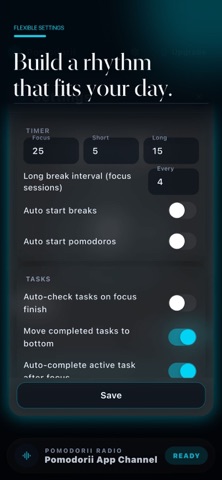 Locked In App - Pomodori iPhone screenshot