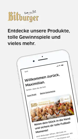 Screenshot von Bitburger auf dem iPhone 1