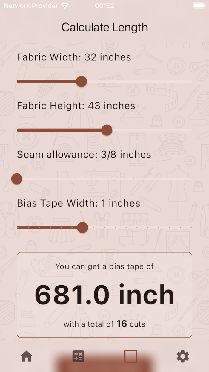 Bias Tape Calculator
