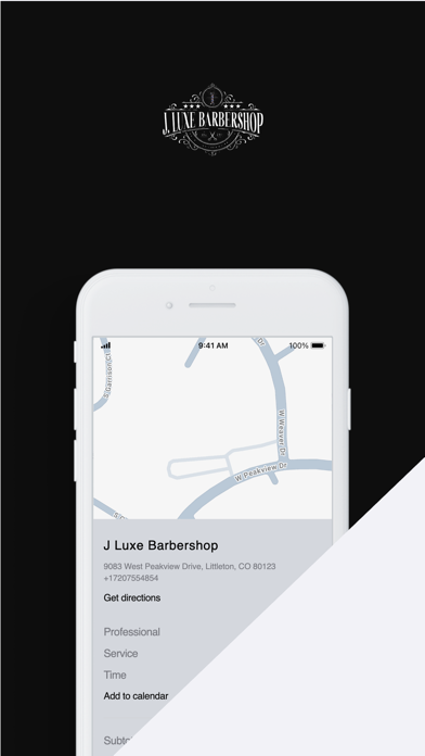 J Luxe Barbershop iPhone screenshot 1 - Lifestyle app
