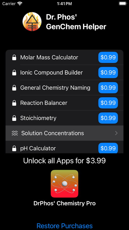 #3. DrPhos' Solution Calculator (iOS) By: Monte L Helm