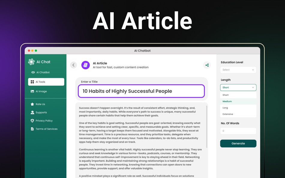 #6. ChatBot : AI Chat Assistant (macOS) 由: Muhammad Usama