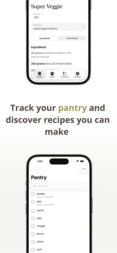 Pantry Recipe Manager - Food & Drink App | MWM