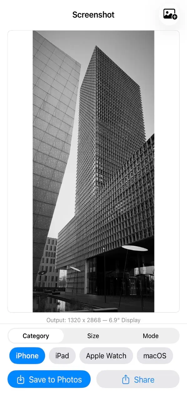 #1. ScreenshotResize (iOS) Podle: Linosec