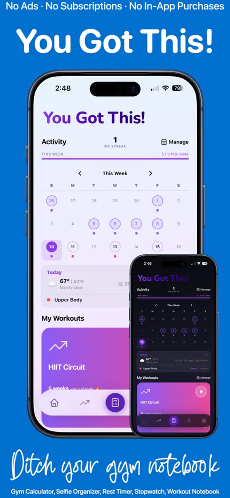 You Got This! Workout Tracker 应用截图
