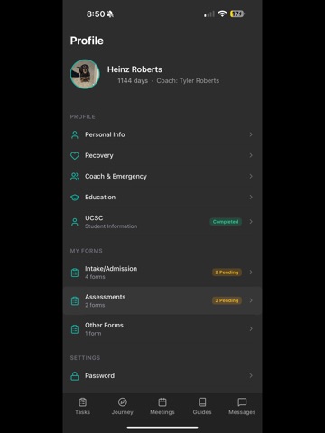 Recovery Compass iPad screenshot