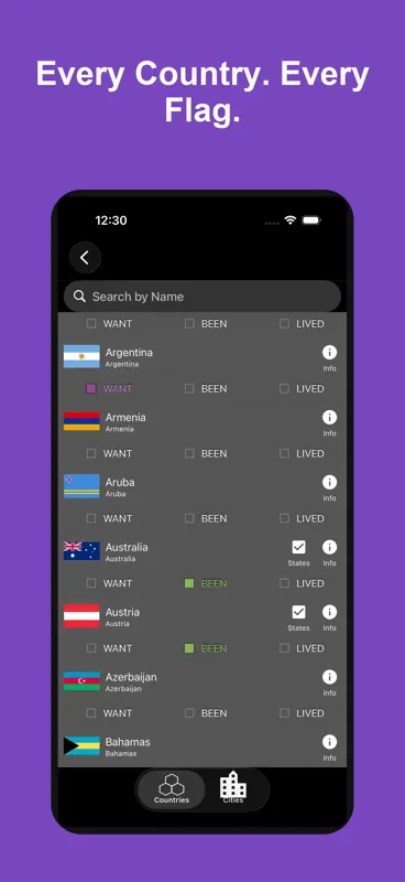 Countries Been: Visited Places screenshot 8 of 8