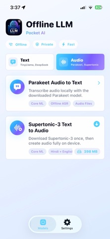 Offline LLM - Pocket AI iPhone screenshot