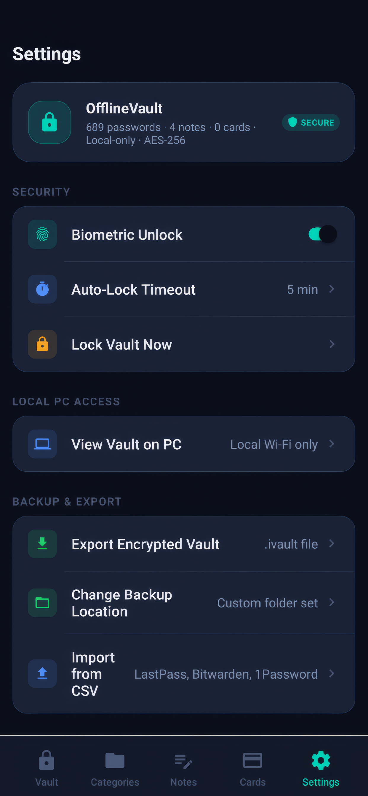 OfflineVault Password Manager
