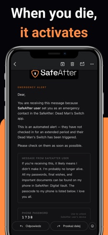SafeAfter: Dead Man's Switch Screenshot 3 of 5