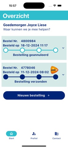 MediReva Bestelapp iPhone screenshot 2