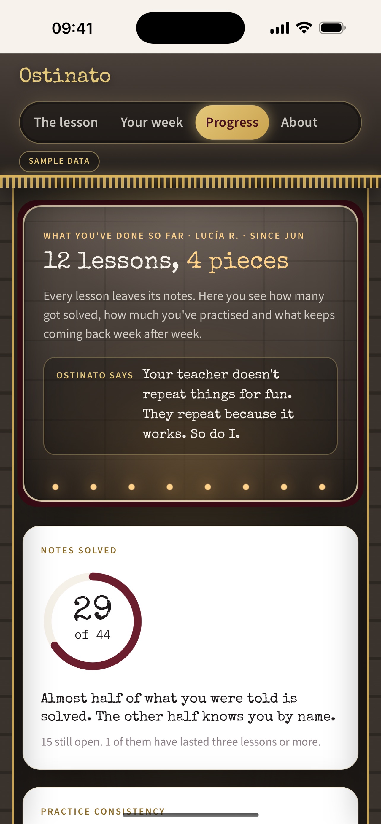 Screenshot 3 of Ostinato – Music Lesson Notes