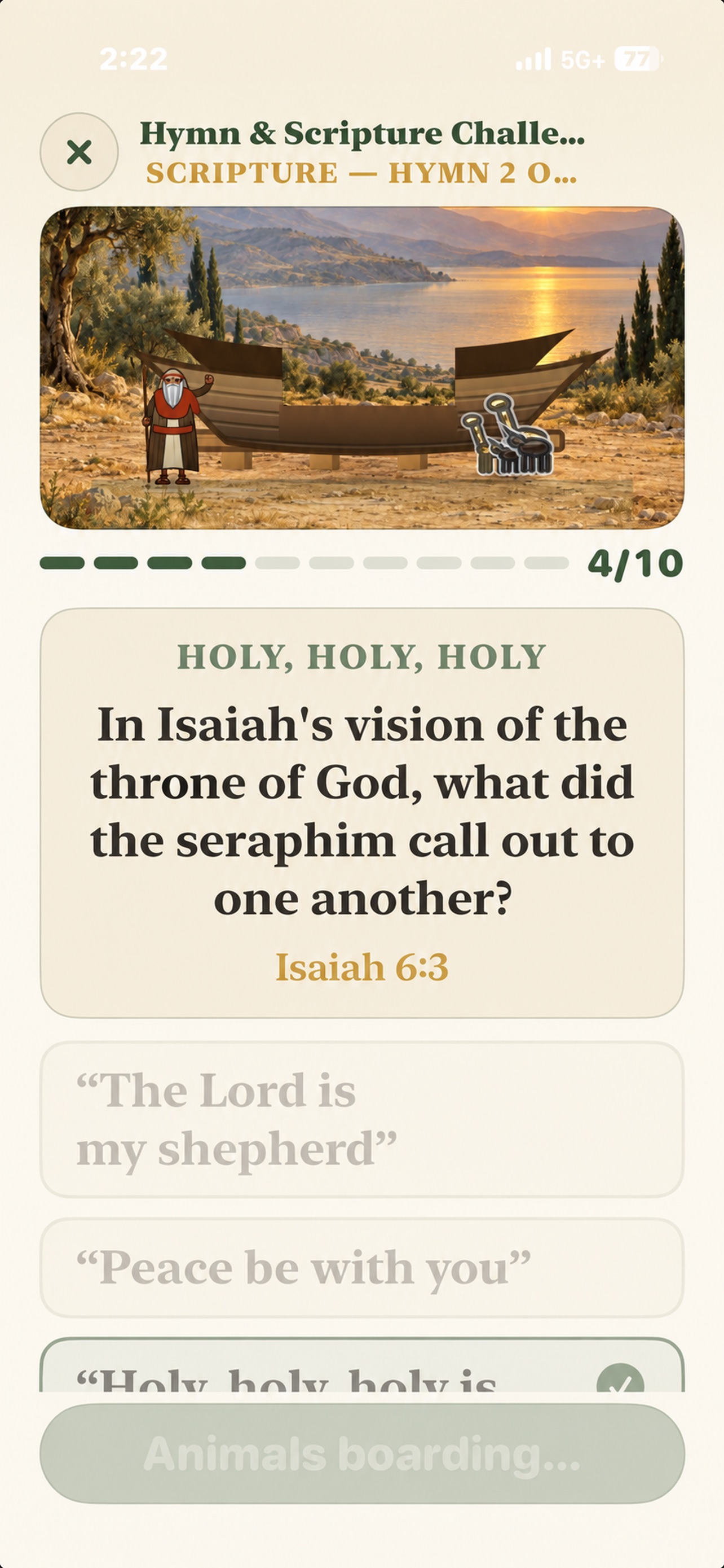 Screenshot 2 of Hymn & Scripture Challenge