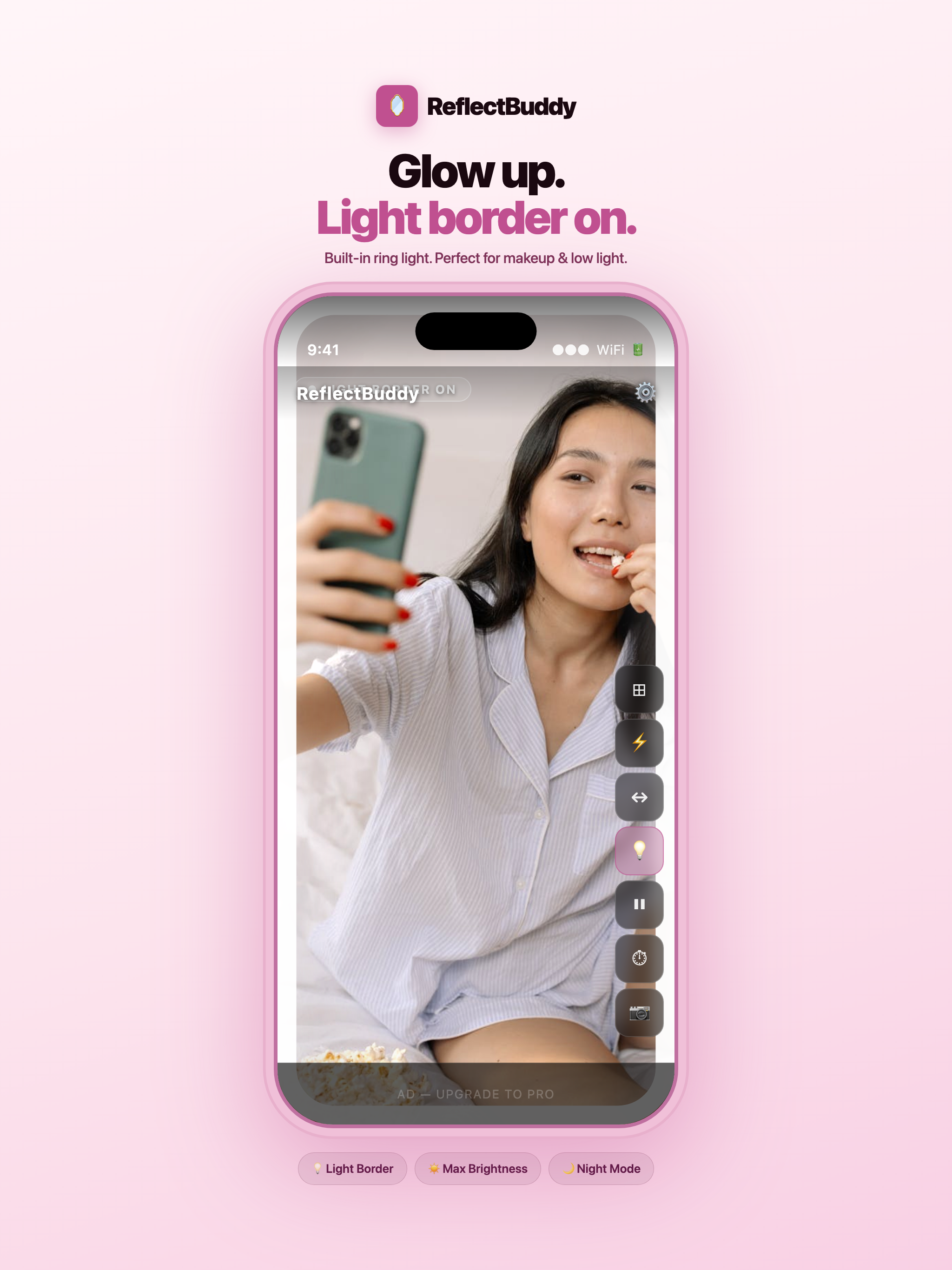 Hand Mirror: HD, Light & Zoom
