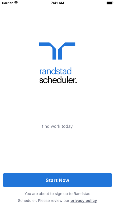 Randstad Scheduler Screenshot