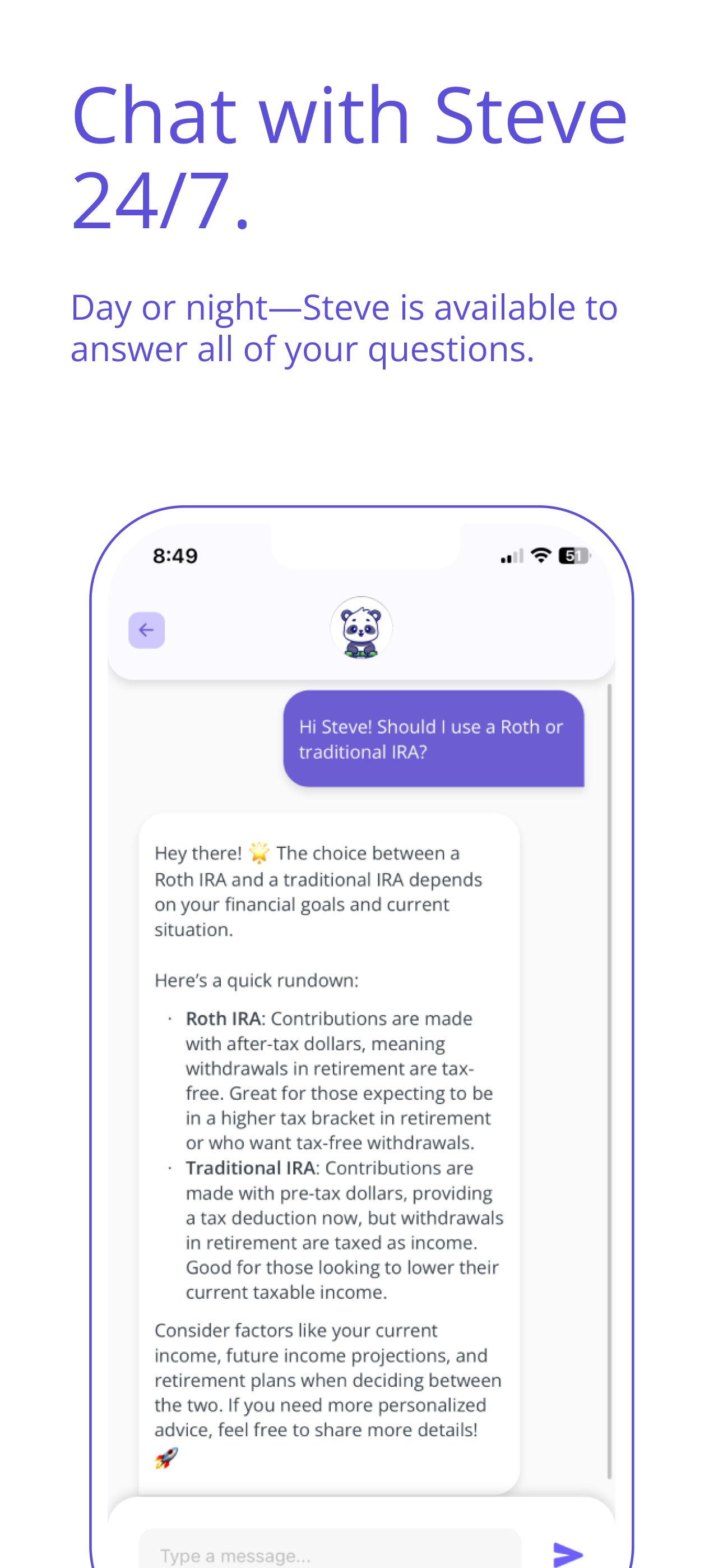 Steve: AI Financial Coach screenshot 3