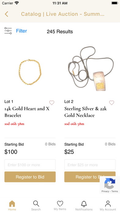 Associated Estate Auctions Screenshot