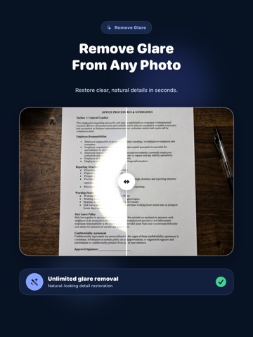Remove Glare From Photo iPad screenshot