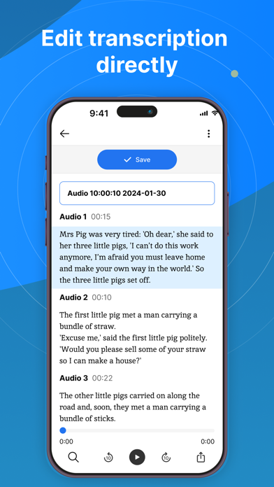 Transcribe Now! Speech to Text Screenshot