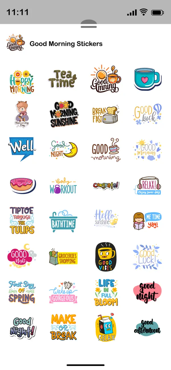 Screenshot #3 pour Good Morning Stickers