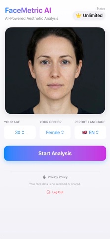 FaceMetric: Face Symmetry AI screenshot