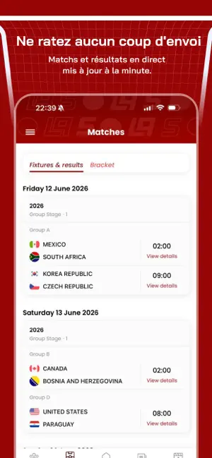 App Coupe du Monde 2026 iPhone screenshot 3