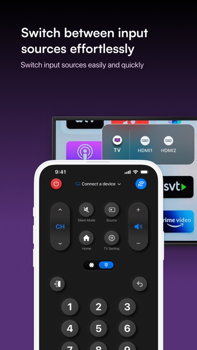 Universal TV Remote App. Screenshot