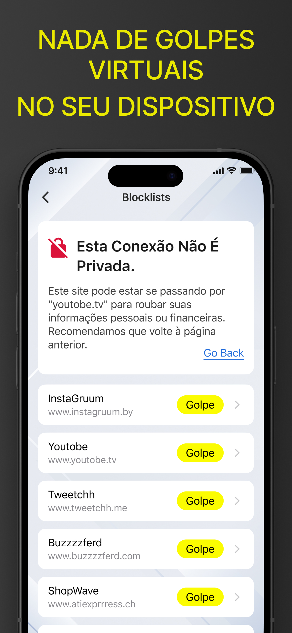 Proteção móvel e de contas