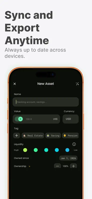 Net Worth Tracker - Worth it screenshot 5 of 6
