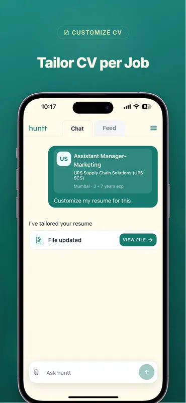 huntt – AI Job Search screenshot 2 of 4