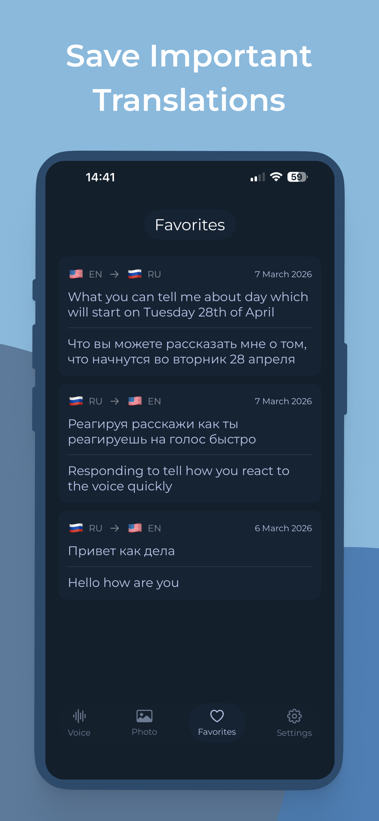 Voice Translator Photo App