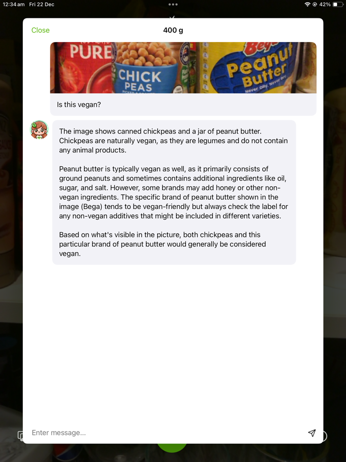 Is it Vegan? AI Scanner