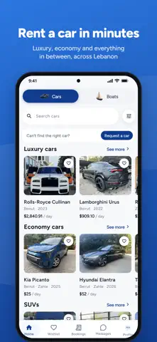 AutoRent LB - Car&Boat Rental App Store screenshot 1