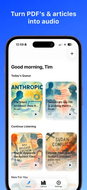 Narrate: Text to Speech Reader screenshot 1