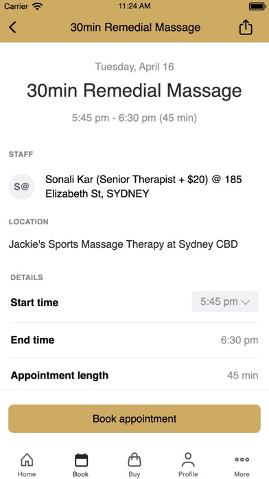 Jackie's Sports Massage Screenshot