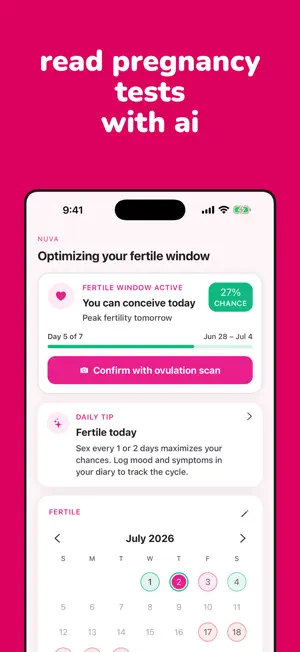 Nuva: Pregnancy Test Checker screenshot 1