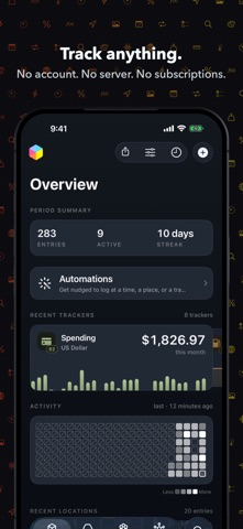 Datum: Private Data Tracker Screenshot 1 of 7