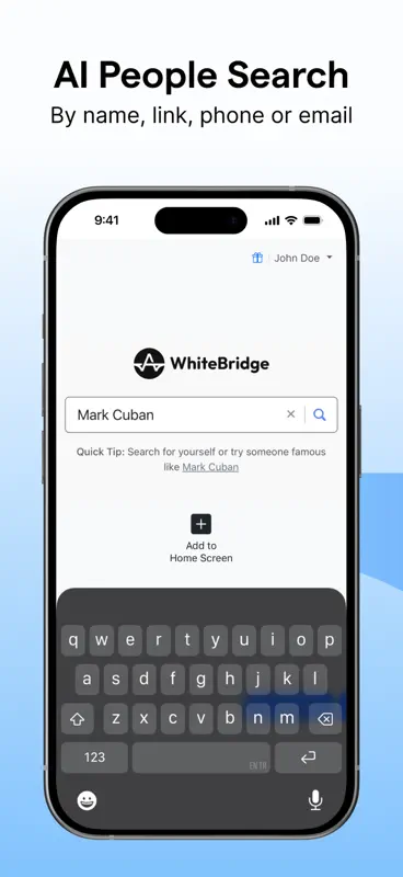 WhiteBridge - AI People Finder screenshot 1 of 7
