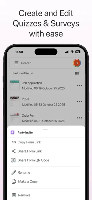 Forms for Google Doc iPhone screenshot 3