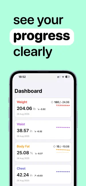 Body Measurement Tracker Log screenshot 2