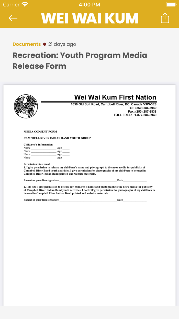 Wei Wai Kum First Nation