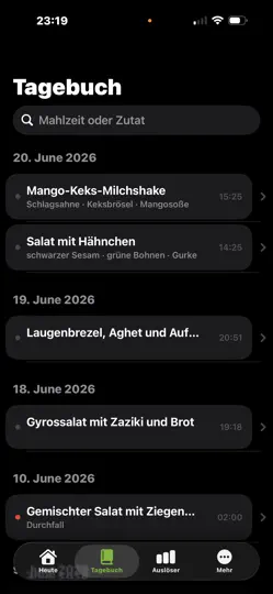 Screenshot von Bauchgefühl auf dem iPhone 4