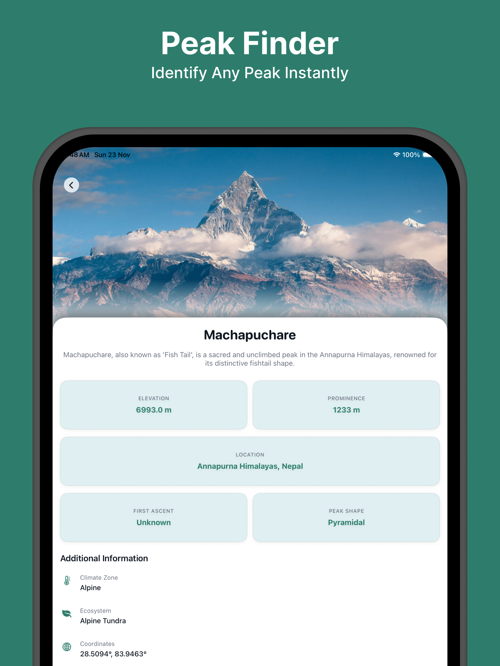 Mountain Identifier: Peak ID ®