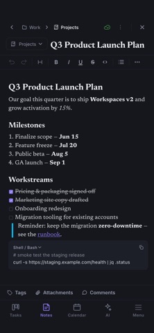 Notte AI Workspace Screenshot 4 of 10