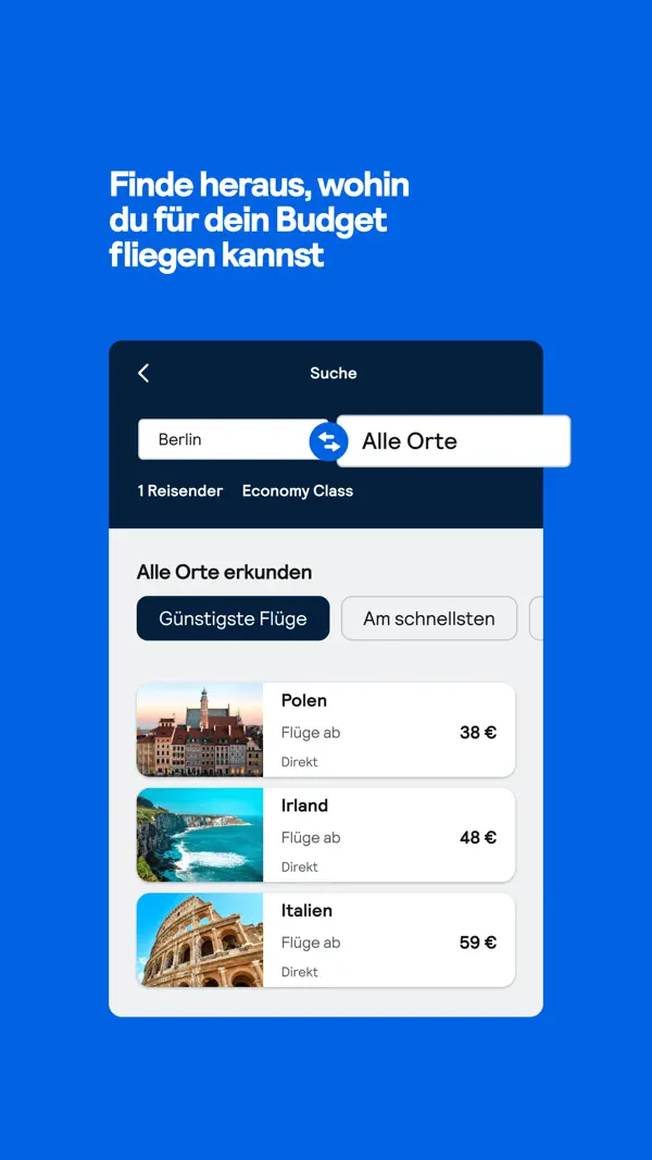 Skyscanner Flüge Hotels Reisen Screenshot 5