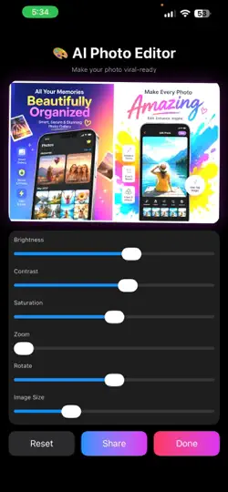 Screenshot von Photovex auf dem iPhone 6
