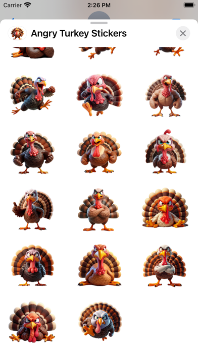 Screenshot 3 of Angry Turkey Stickers App