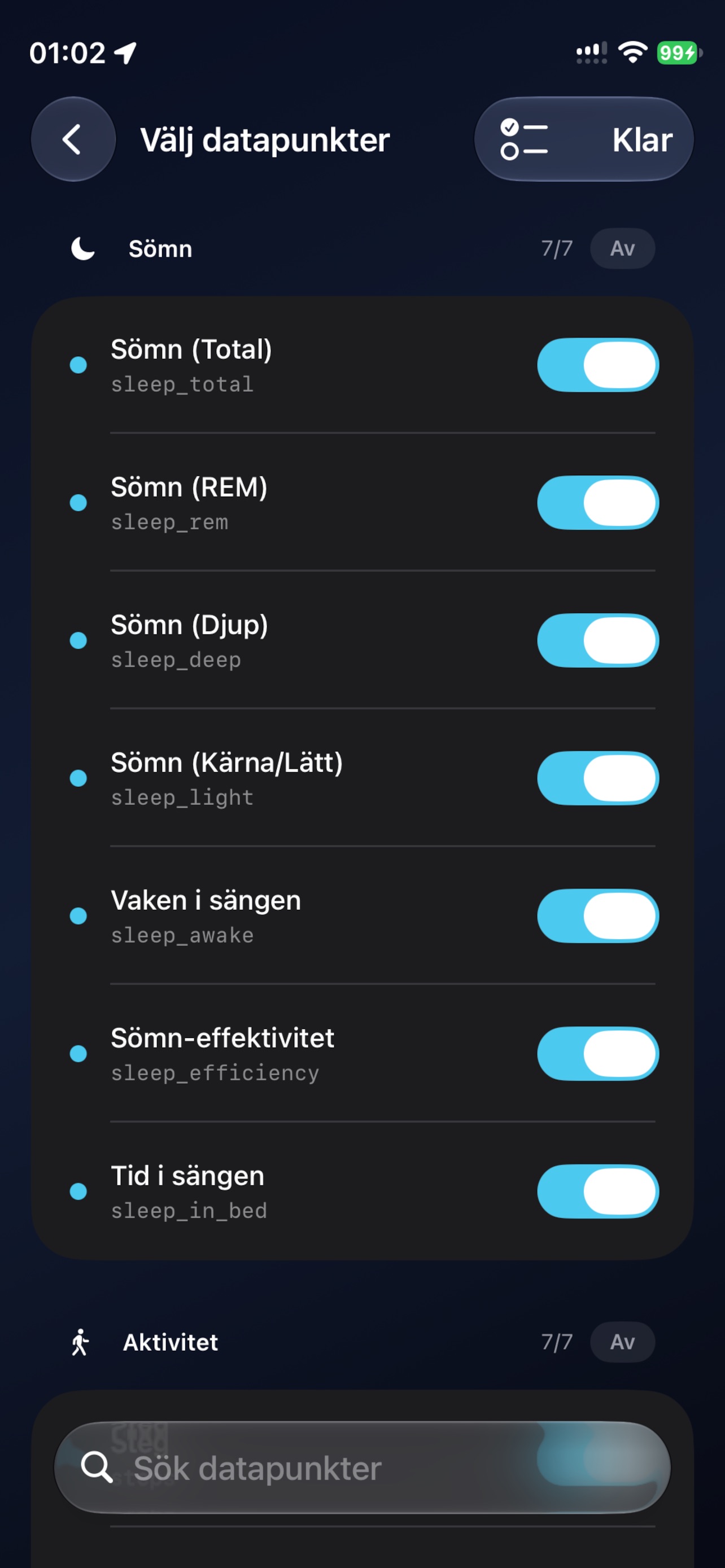 Screenshot 3 of Health Export To Homeassisant