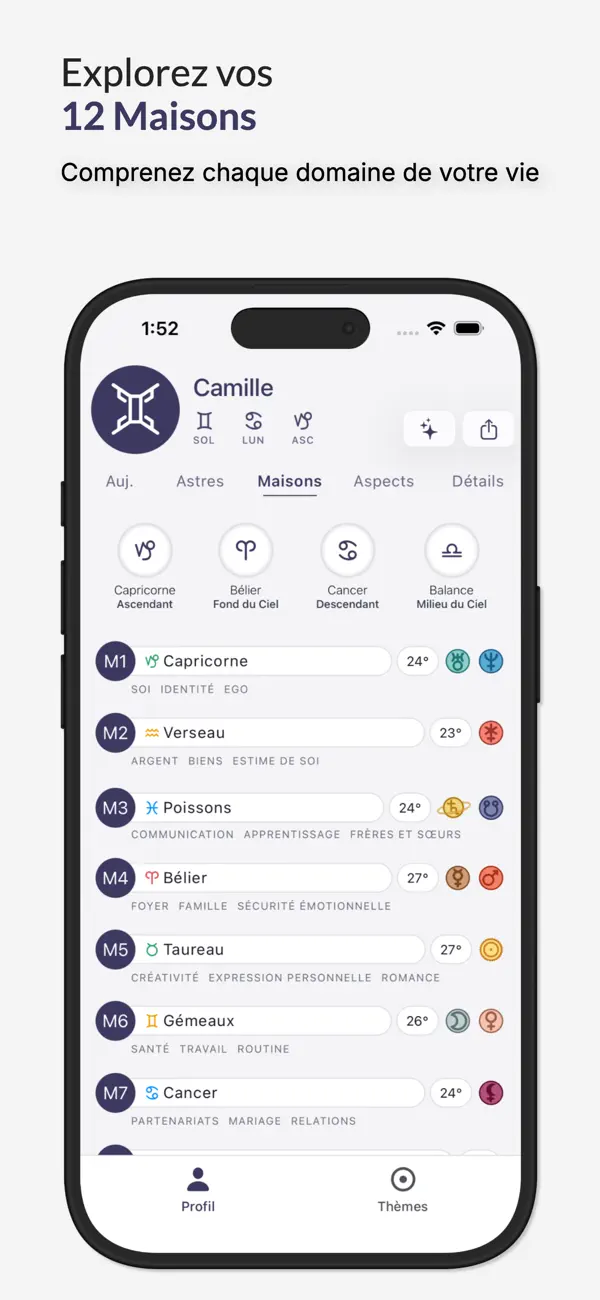 Screenshot #3 pour Horos - Thème de naissance